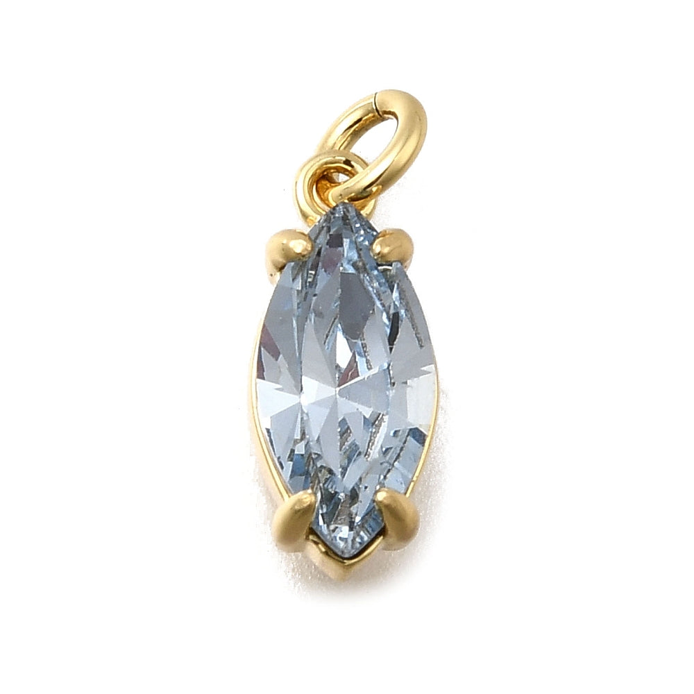 Gold Blue Marquise