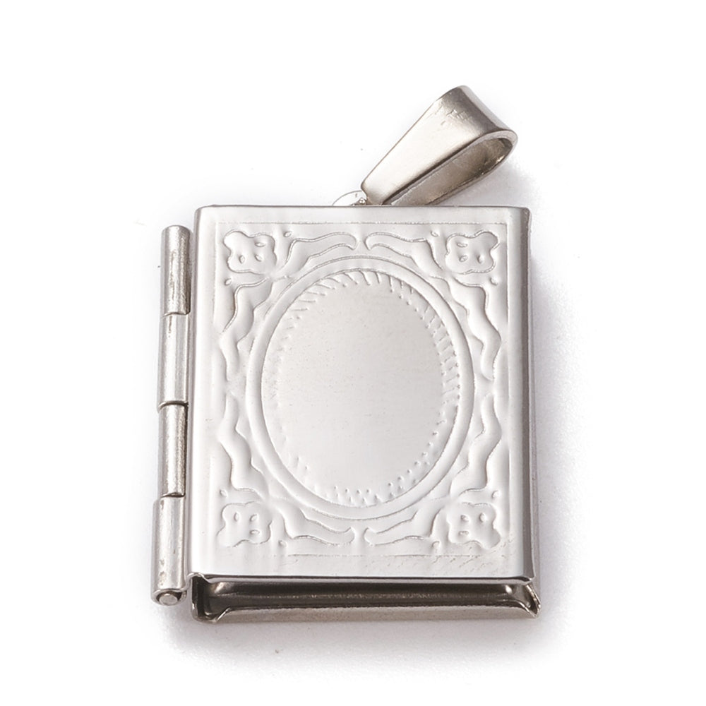 Silver Book Locket