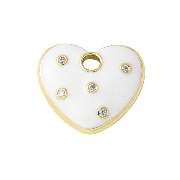 White Enamel Heart