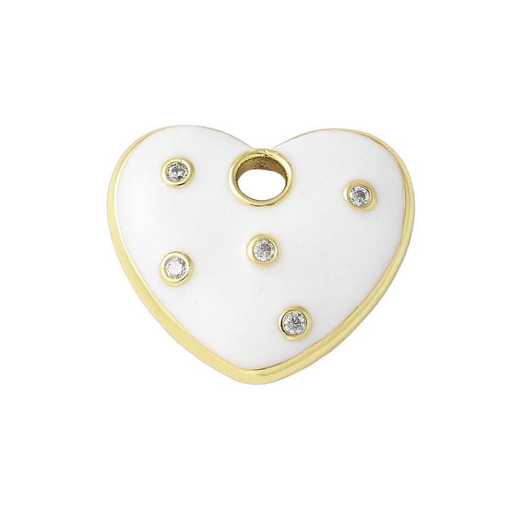White Enamel Heart
