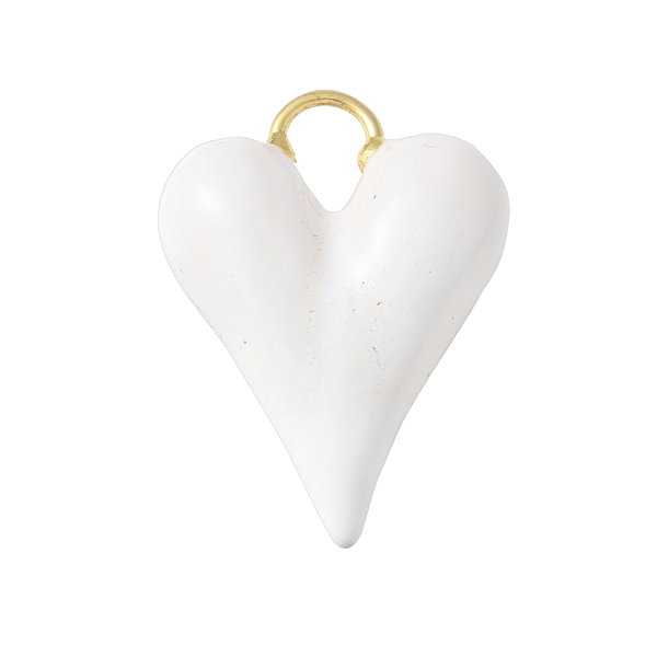 White Enamel Heart