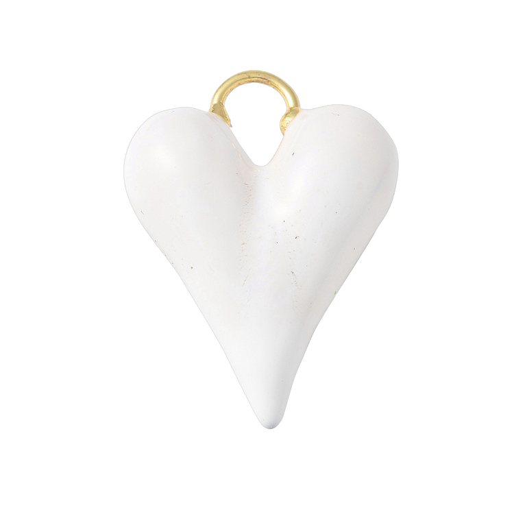 White Enamel Heart