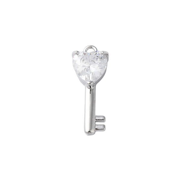 Silver Heart Key