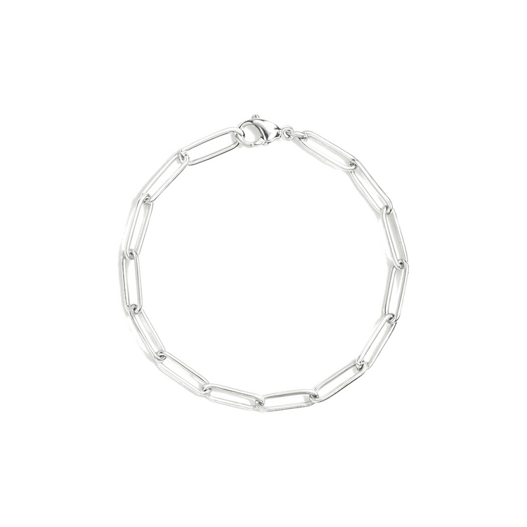 Silver Paperclip Bracelet