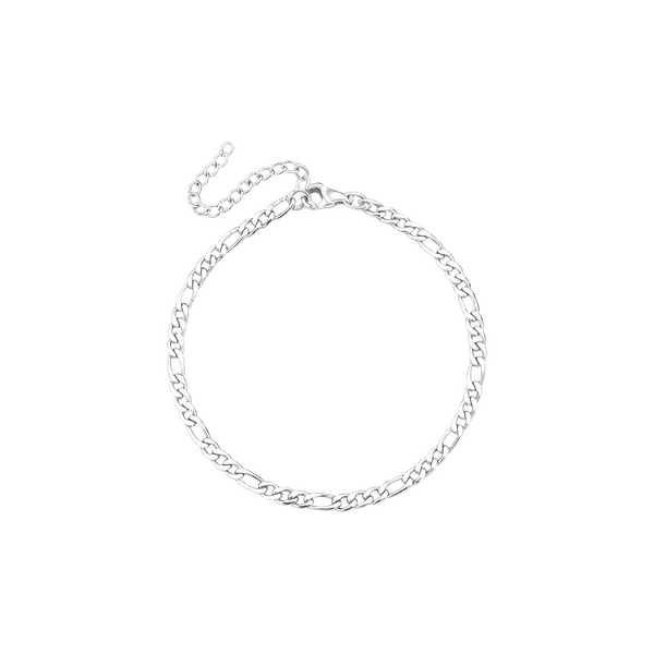 Silver Figaro Bracelet