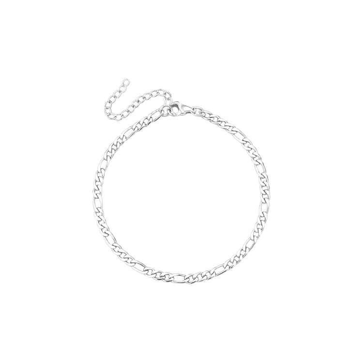 Silver Figaro Bracelet