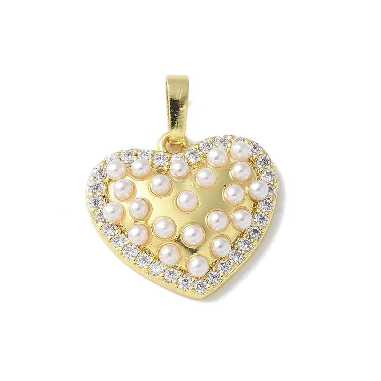 Gold Pearl Heart