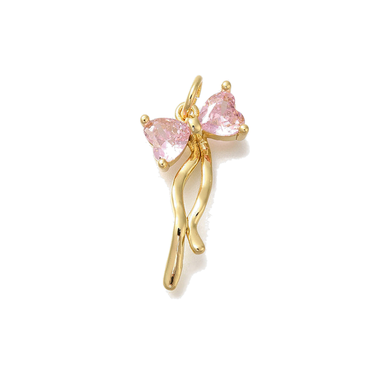 Gold Pink Bow