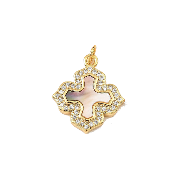Gold Mother Of Pearl Cross