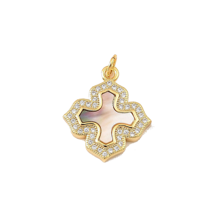 Gold Mother Of Pearl Cross