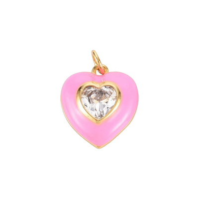 Pink Bezel heart