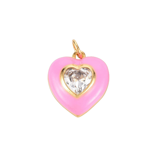 Pink Bezel heart