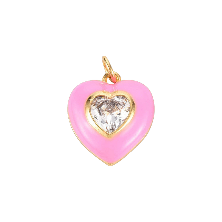 Pink Bezel heart