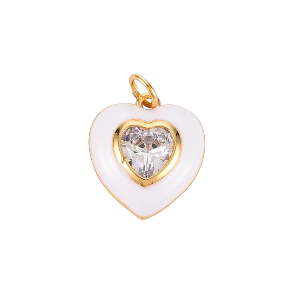 White Bezel Heart
