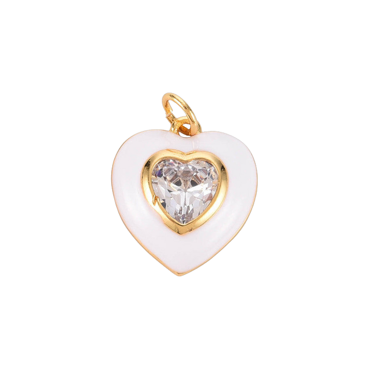 White Bezel Heart