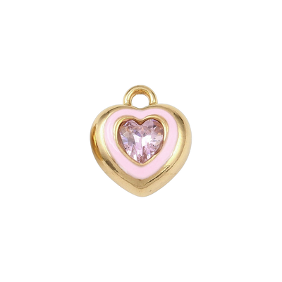 Light Pink Bezel Heart