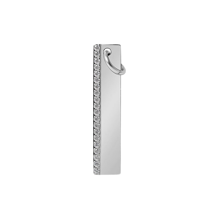 Silver CZ Bar