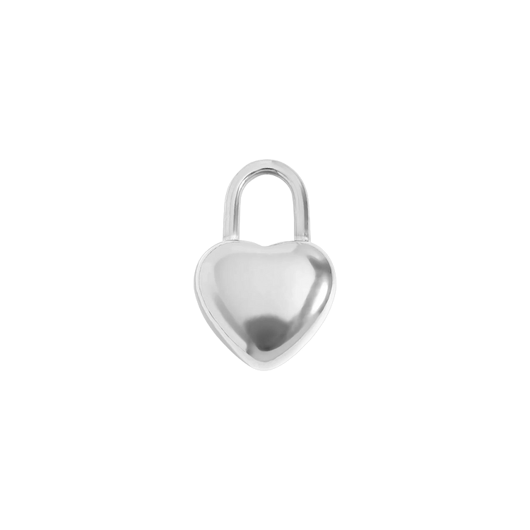 Silver Heart Padlock