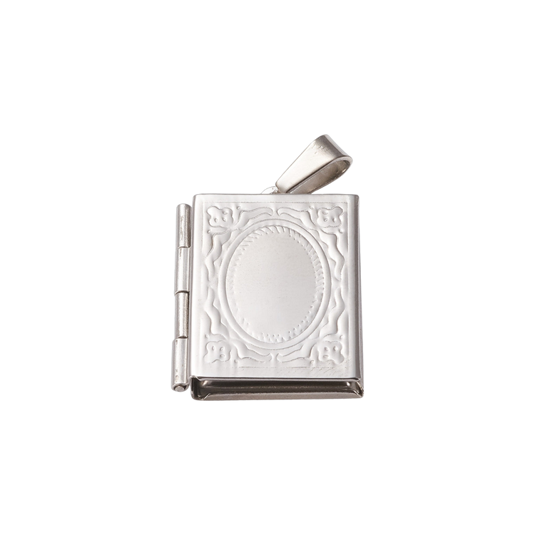 Silver Book Locket