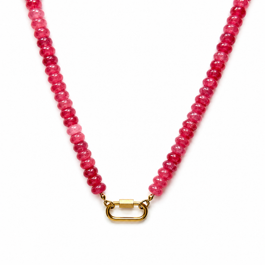 Rose Quartz Beaded Necklace
