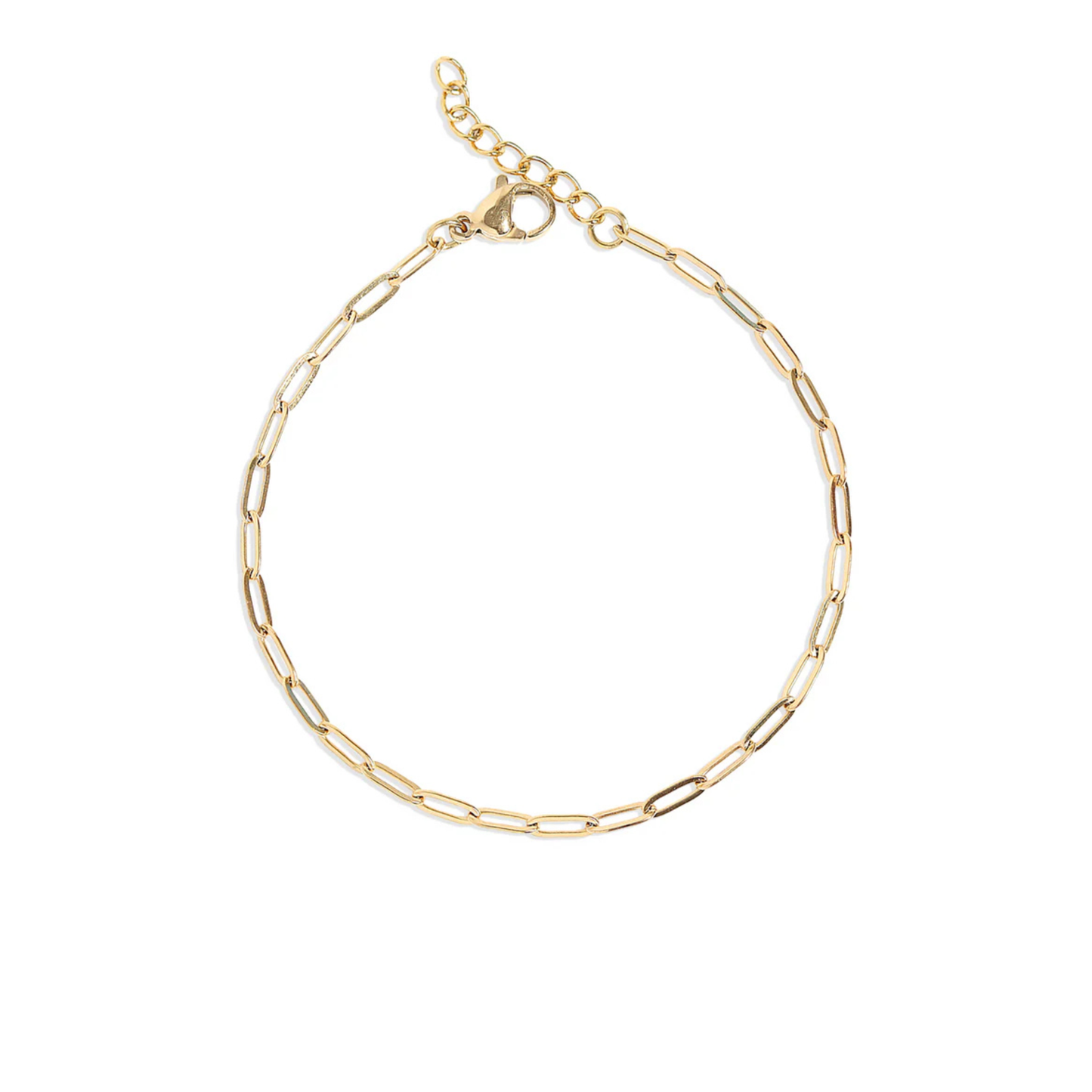 Small Gold Paperclip Bracelet